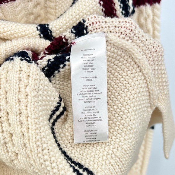 [reposted] Joie Off White Wool Turtleneck Cable Knit Sweater - Picture 6 of 9